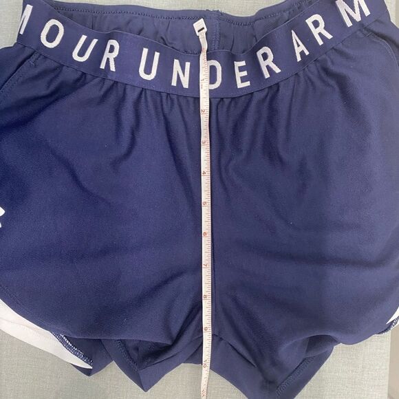 Under Armour | Navy Blue and White Track Shorts - Picture 12 of 15